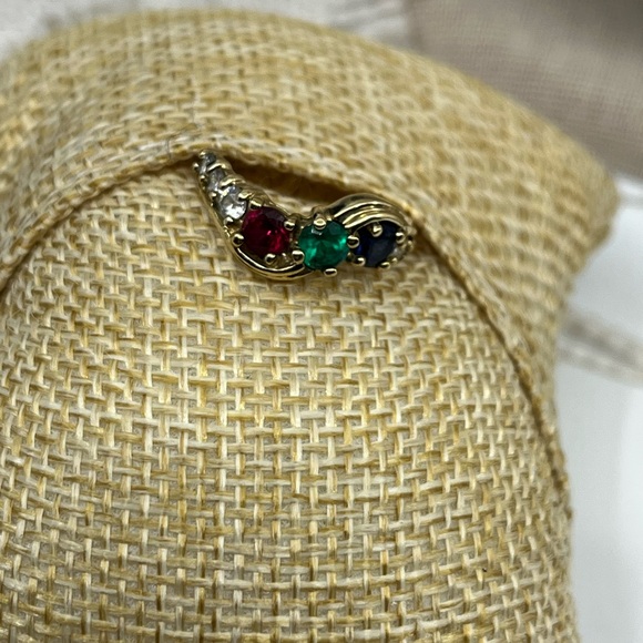 Vintage Gold Over Sterling 925 Multi-Stone Ring – Size 4.75 - Picture 17 of 17